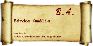 Bárdos Amália névjegykártya