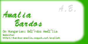 amalia bardos business card